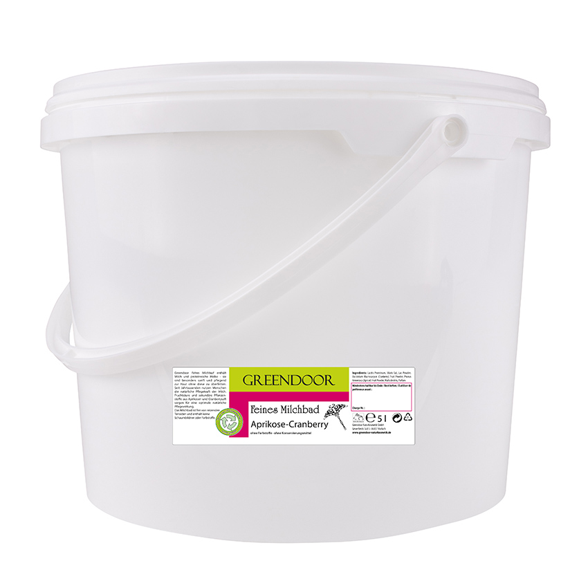 Eimer mit Milchbad Aprikose Cranberry