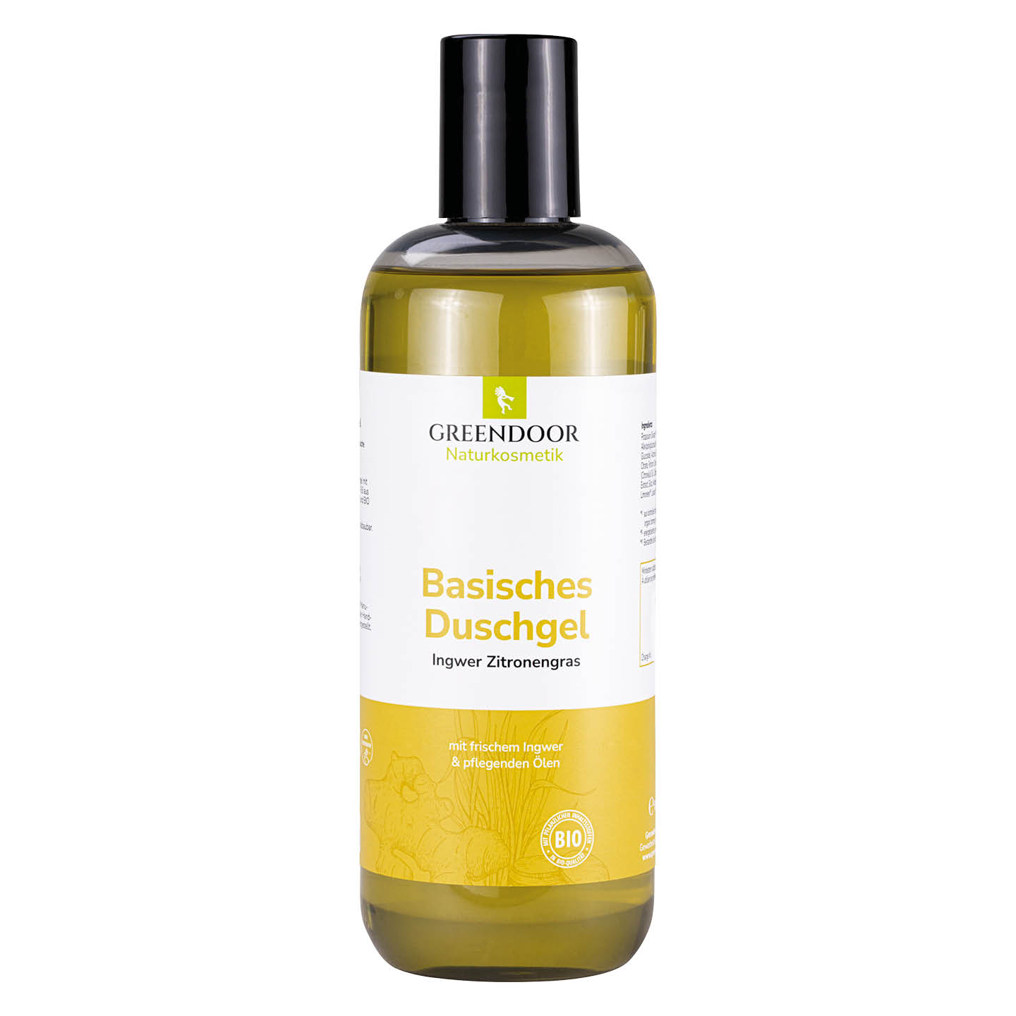 Basisches Duschgel XL Ingwer Zitronengras große Flasche Greendoor Duschgel Ingwer Zitronengras