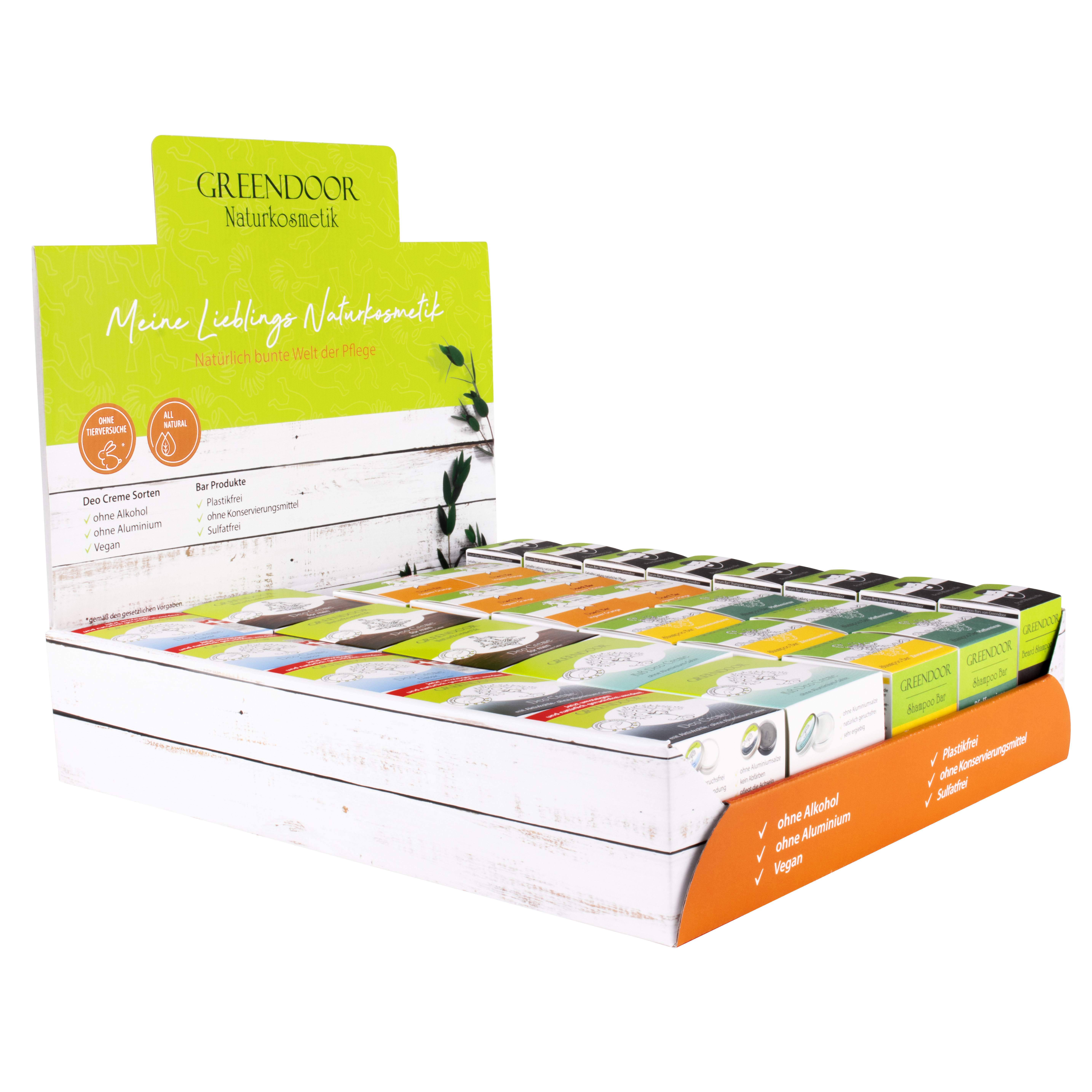 Thekendisplay M, sortiert, Deo Creme Classic, For Men, Shampoo Bars, Dusch Bar