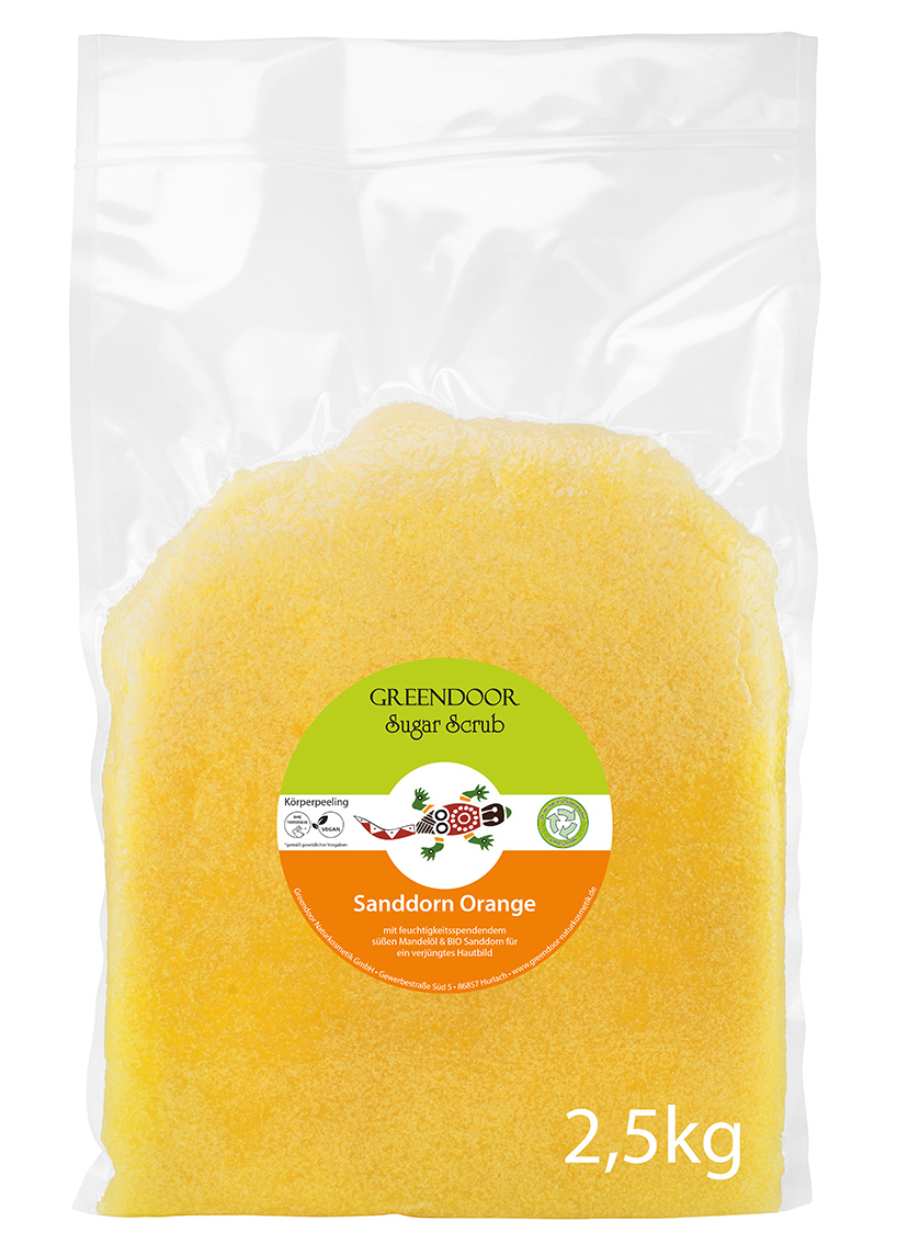 zweieinhalb Kilogramm Beutel Greendoor Scrub Sanddorn