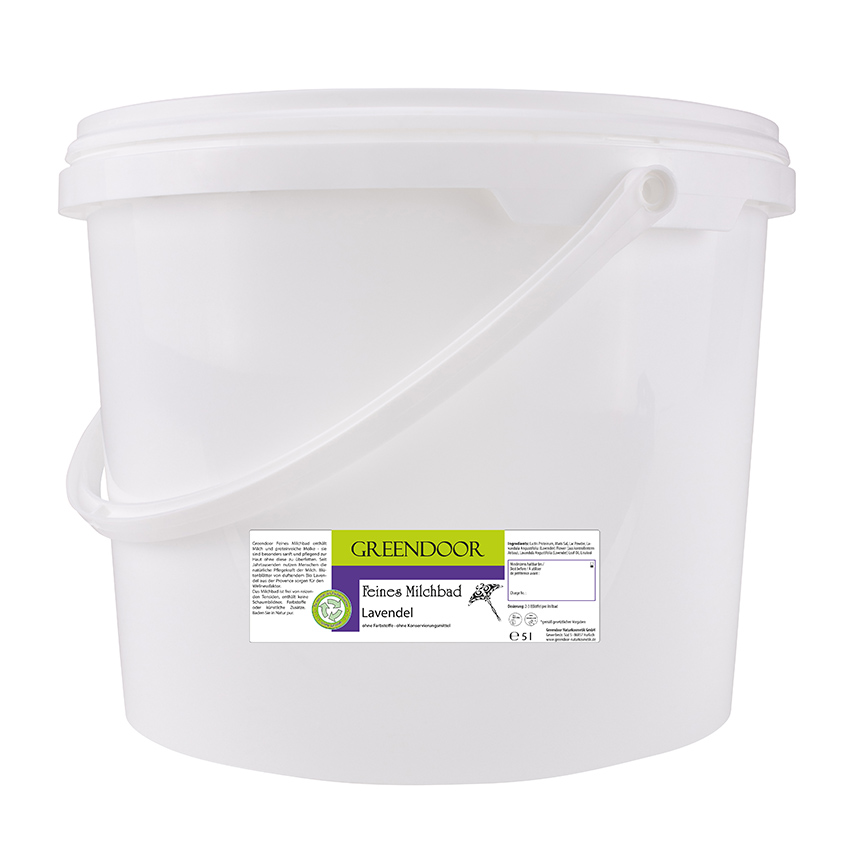 Eimer mit Milchbad Lavendel