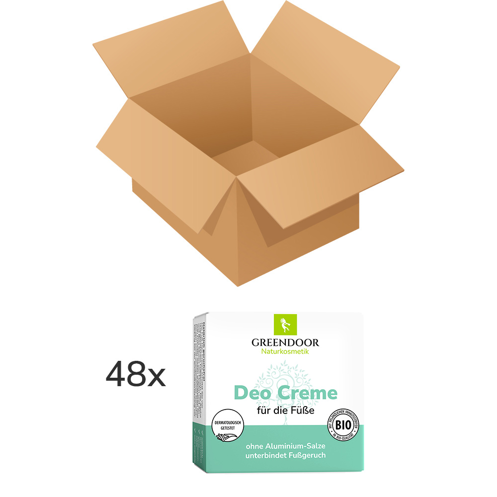 achtundvierziger Karton Greendoor Deocreme für die Füße