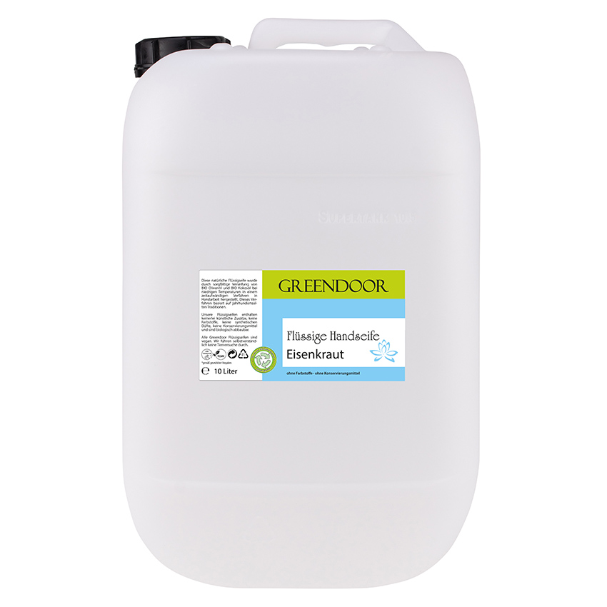 Echte Flüssige Handseife Eisenkraut 10L, Flüssigseife vegan, natürlich basische Seife