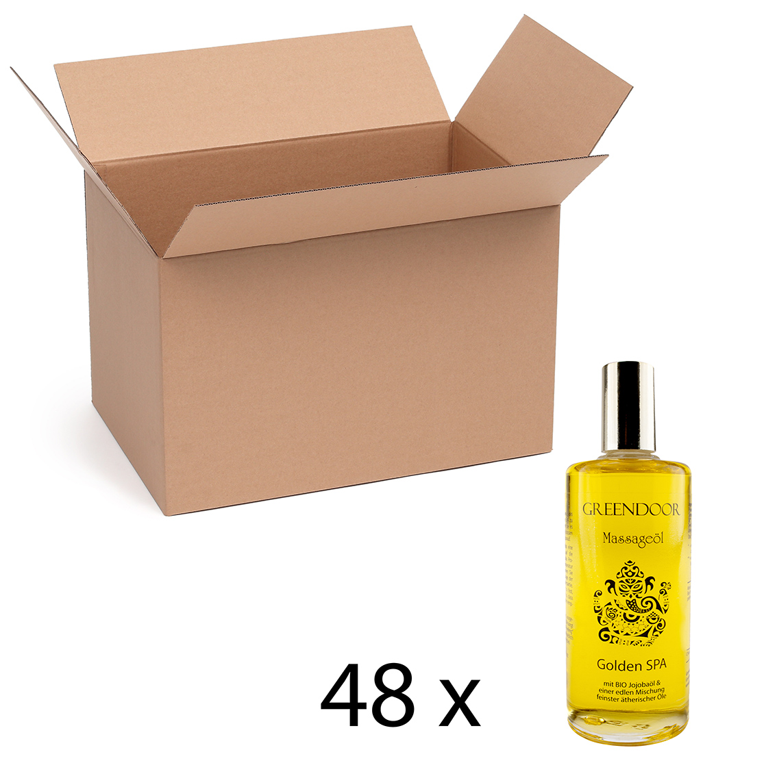 Massageöl Golden SPA  48x100ml vegan, natürlich, entspannend, Wellness Massage Öl ohne Paraffin
