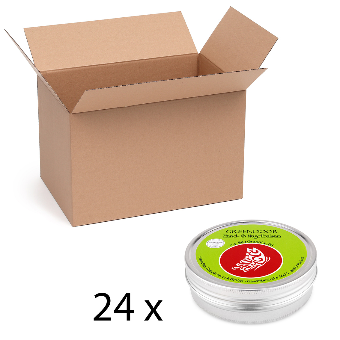 Handbalsam und Nagelbalsam 24 x 75ml, bei trockener Haut, mit Bio Granatapfel