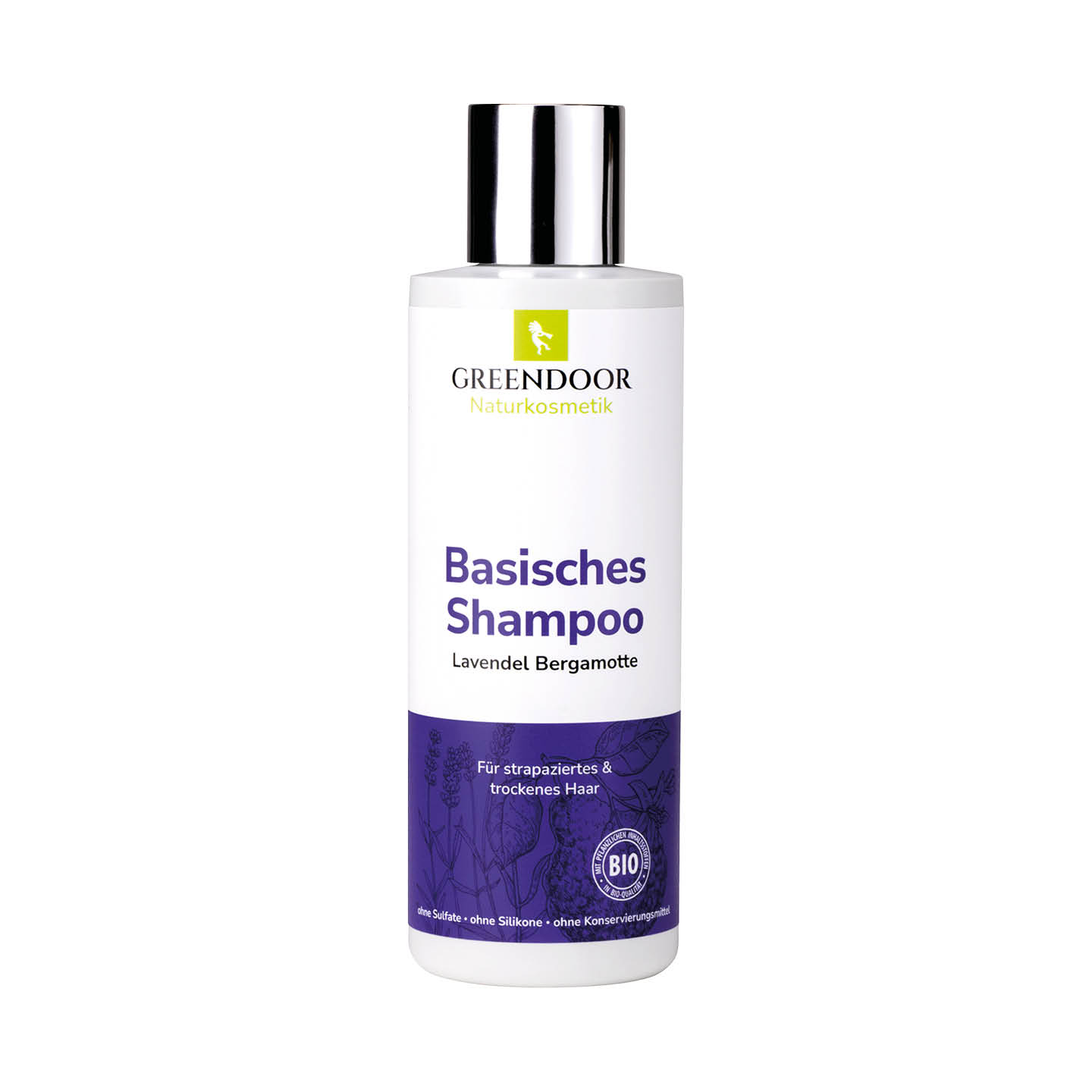 Basisches Shampoo Lavendel Bergmotte kleine Flasche Greendoor Shampoo Lavendel