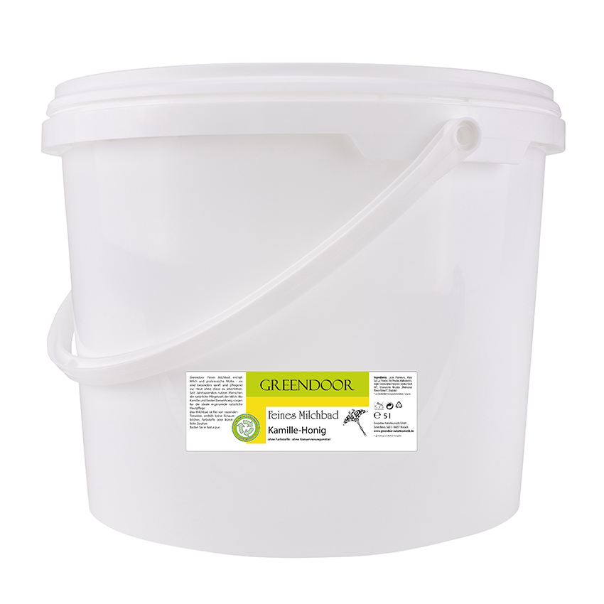 Eimer mit Milchbad Kamille Honig
