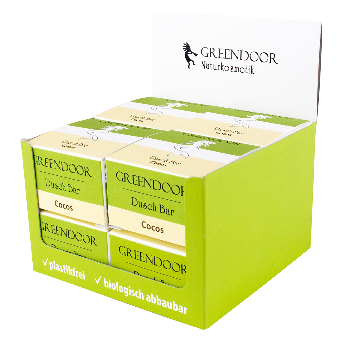 Dusch Bar Cocos ohne Sulfate, Solid Bar mit Bio Cocos Extrakt, 8x75g
