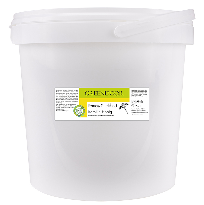 Eimer mit Milchbad Kamille Honig
