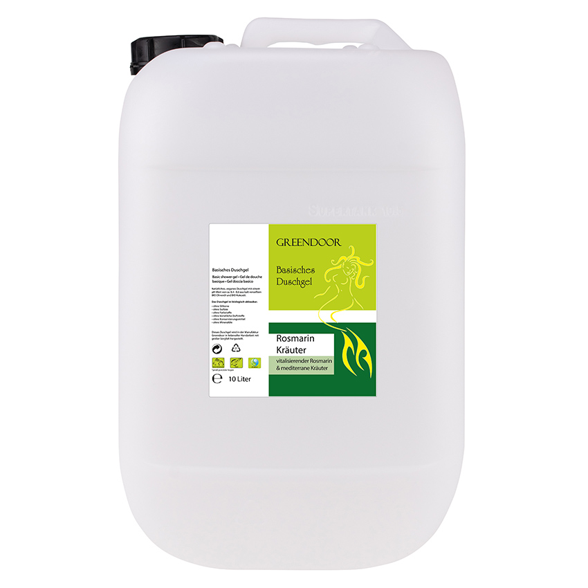 Basisches Natur Duschgel Rosmarin 10L, vegan, outdoor geeignet, Naturkosmetik bio abbaubar