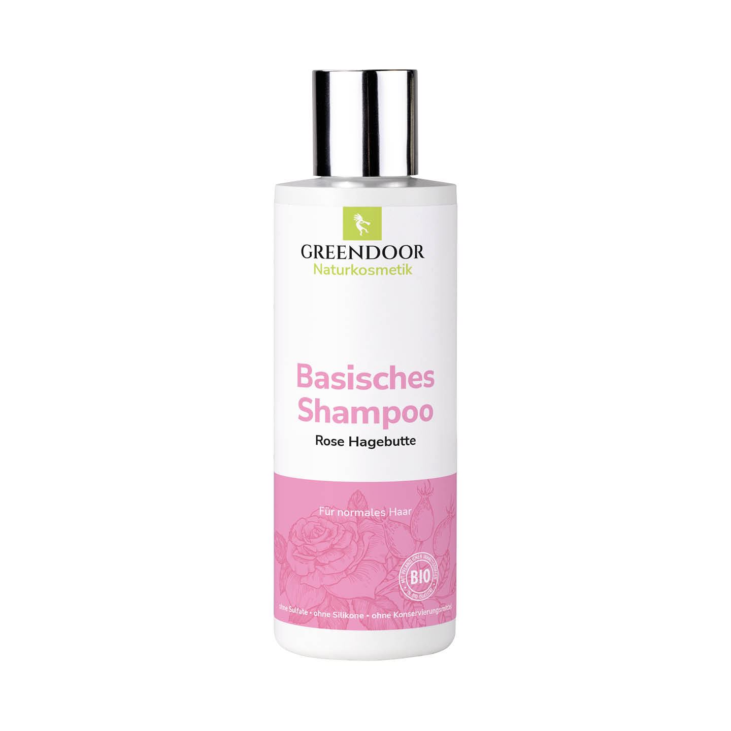 Basisches Shampoo Rose Hagebutte kleine Flasche Greendoor Shampoo Rose Hagebutte