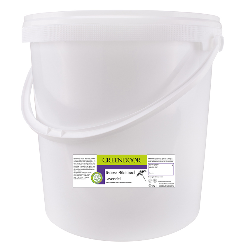 Eimer mit Milchbad Lavendel
