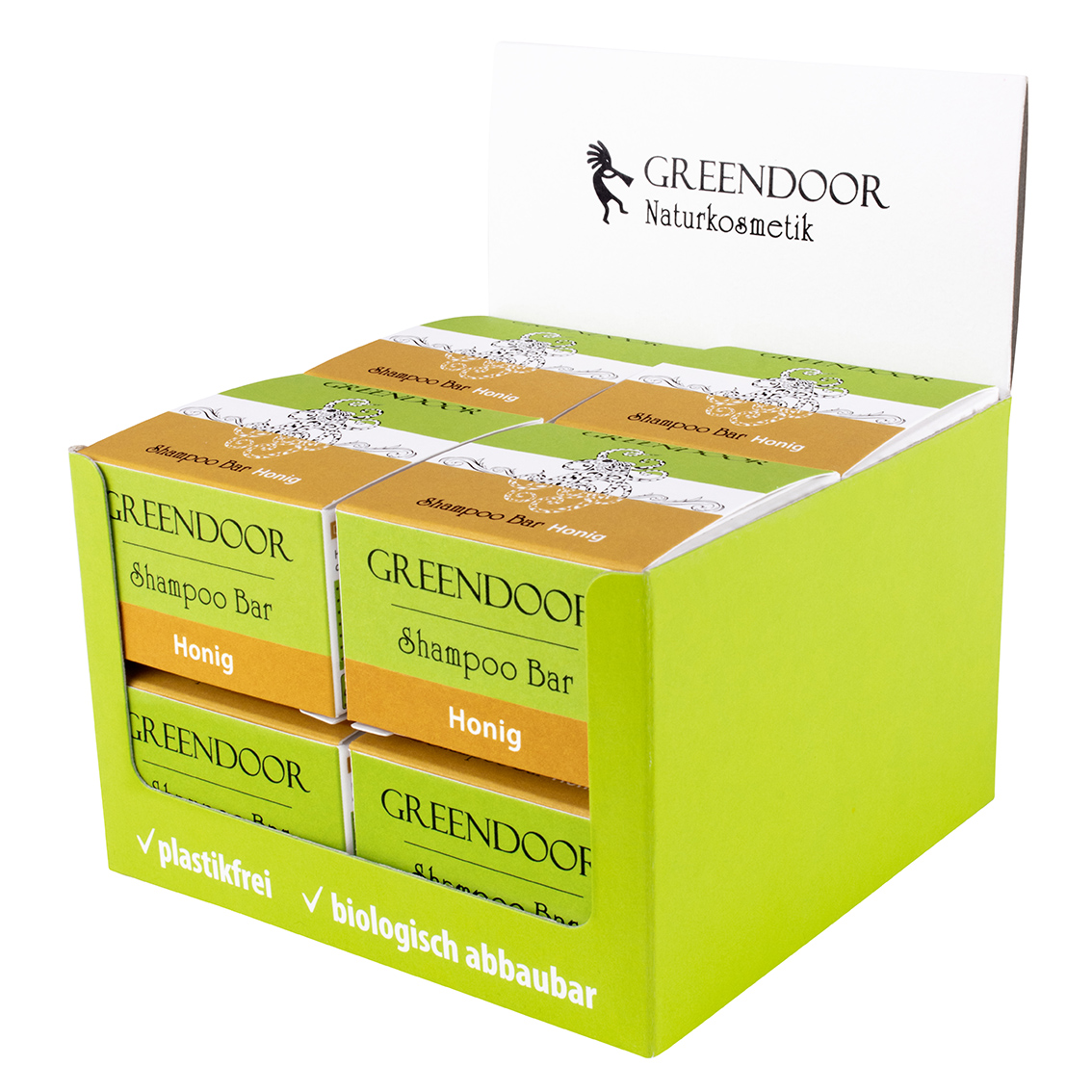 Shampoo Bar Honig solid Shampoo ohne Sulfate, mit echtem Bienenhonig, 8x75g