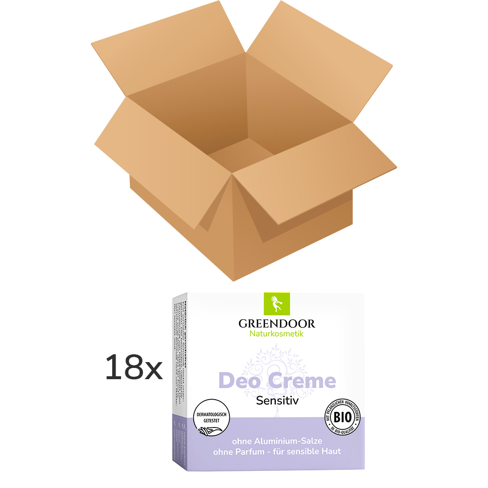 achtzehnerkarton Deo Creme sensitiv
