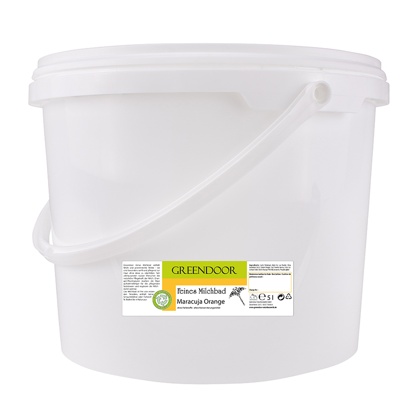 Eimer mit Milchbad Maracuja Orange