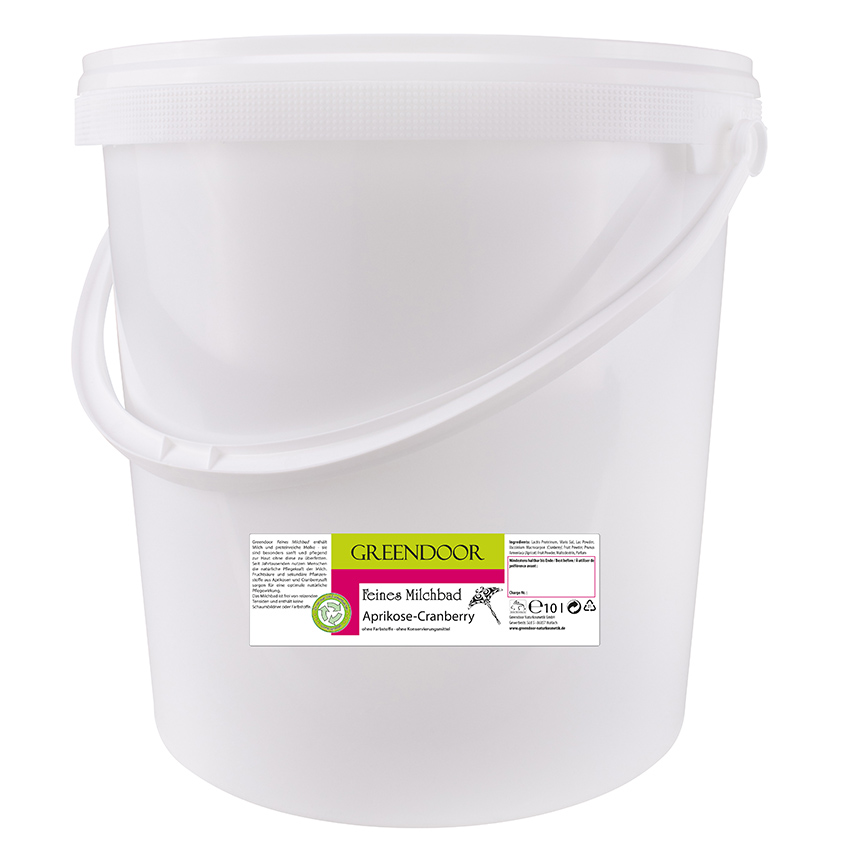 Eimer mit Milchbad Aprikose Cranberry