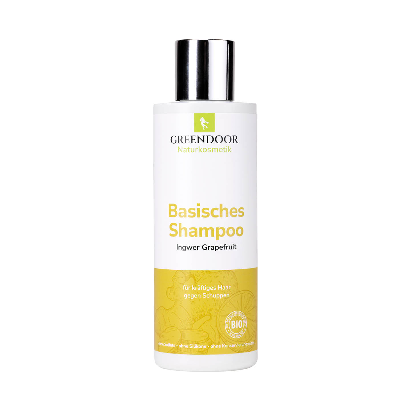 Basisches Shampoo Ingwer Grapefruit kleine Flasche Greendoor Shampoo Ingwer Grapefruit