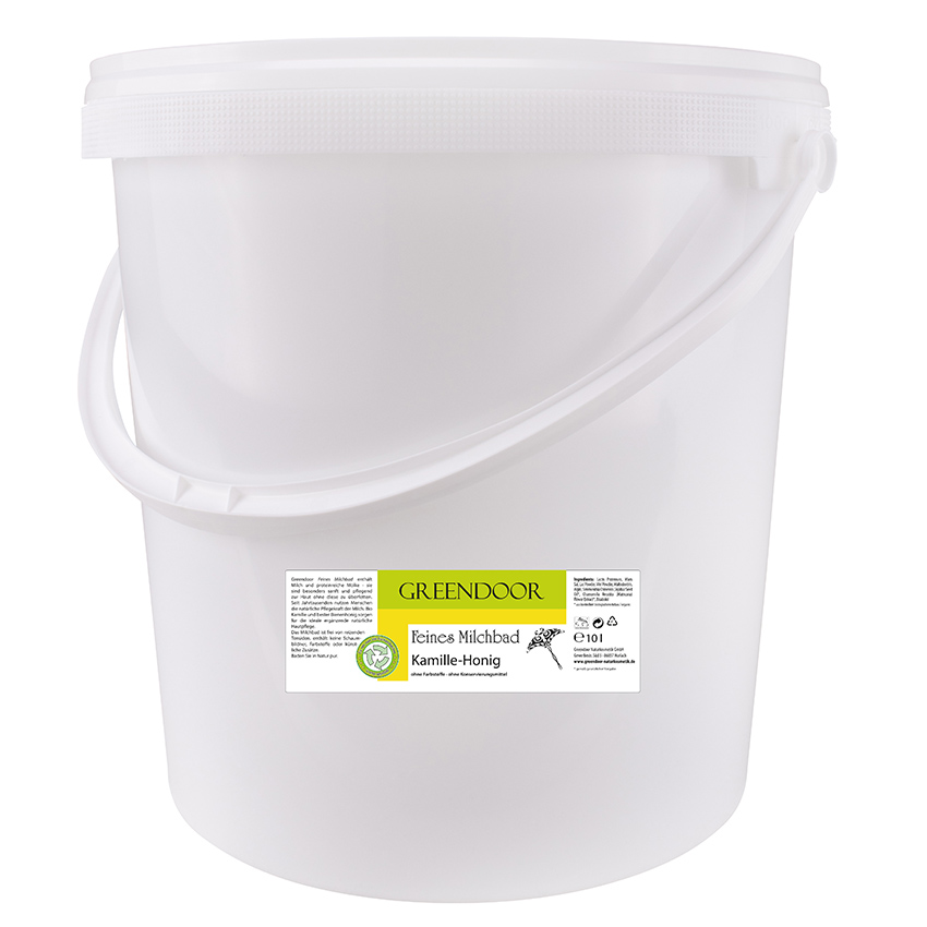Eimer mit Milchbad Kamille Honig