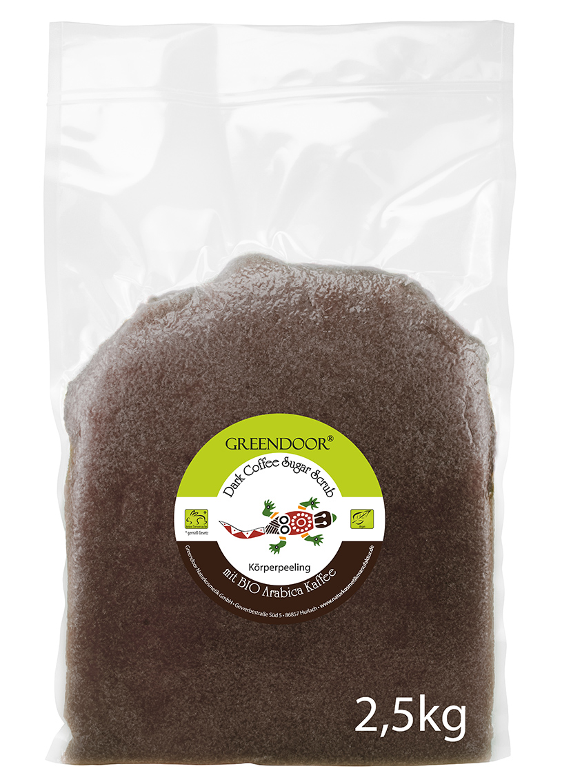 zweieinhalb Kilogramm Beutel Greendoor Scrub Kaffeepeeling