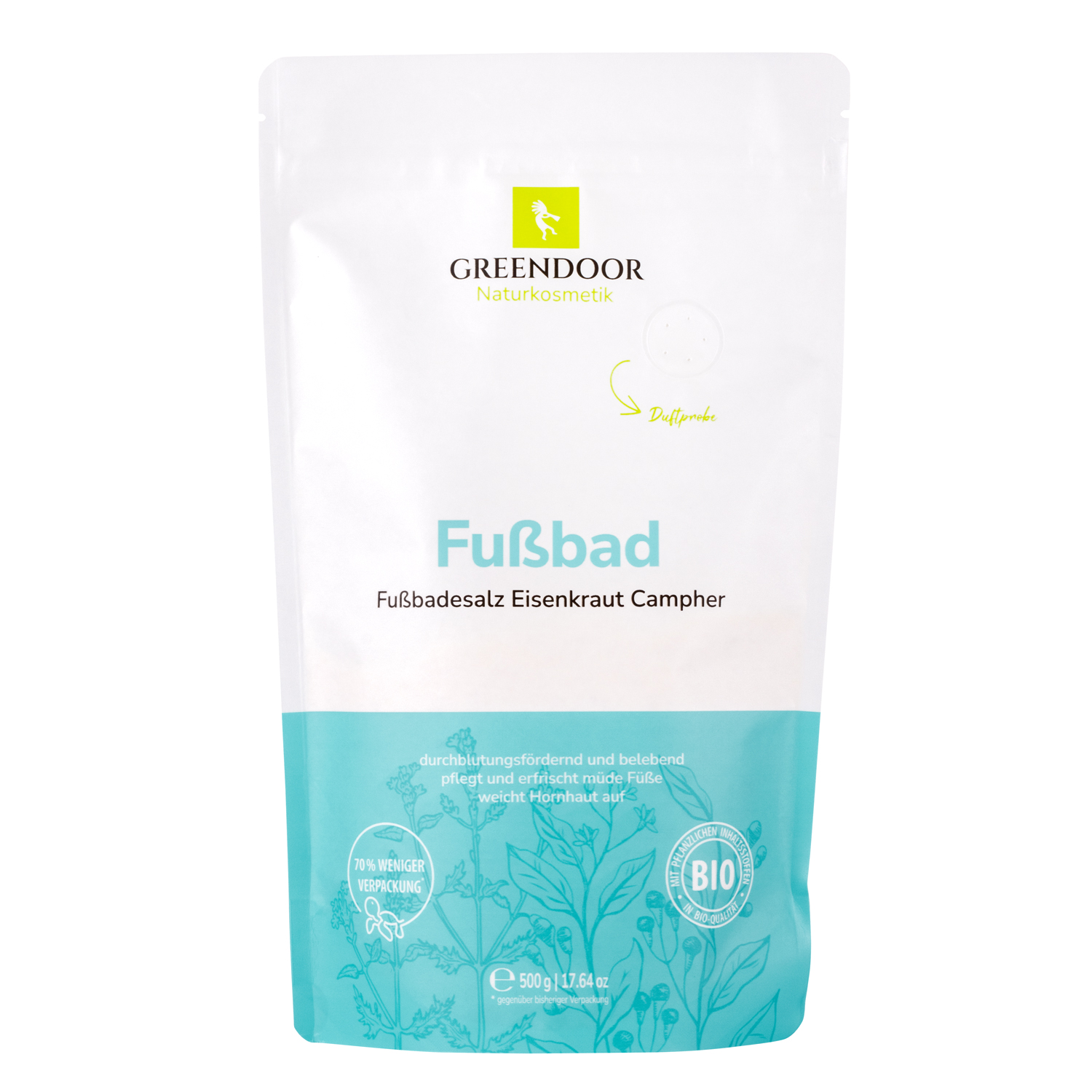 Fußbad Campher Eisenkraut Packung Greendoor Fußbad