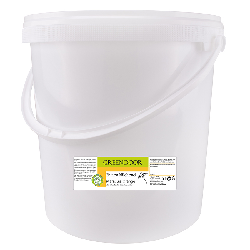 Eimer mit Milchbad Maracuja Orange