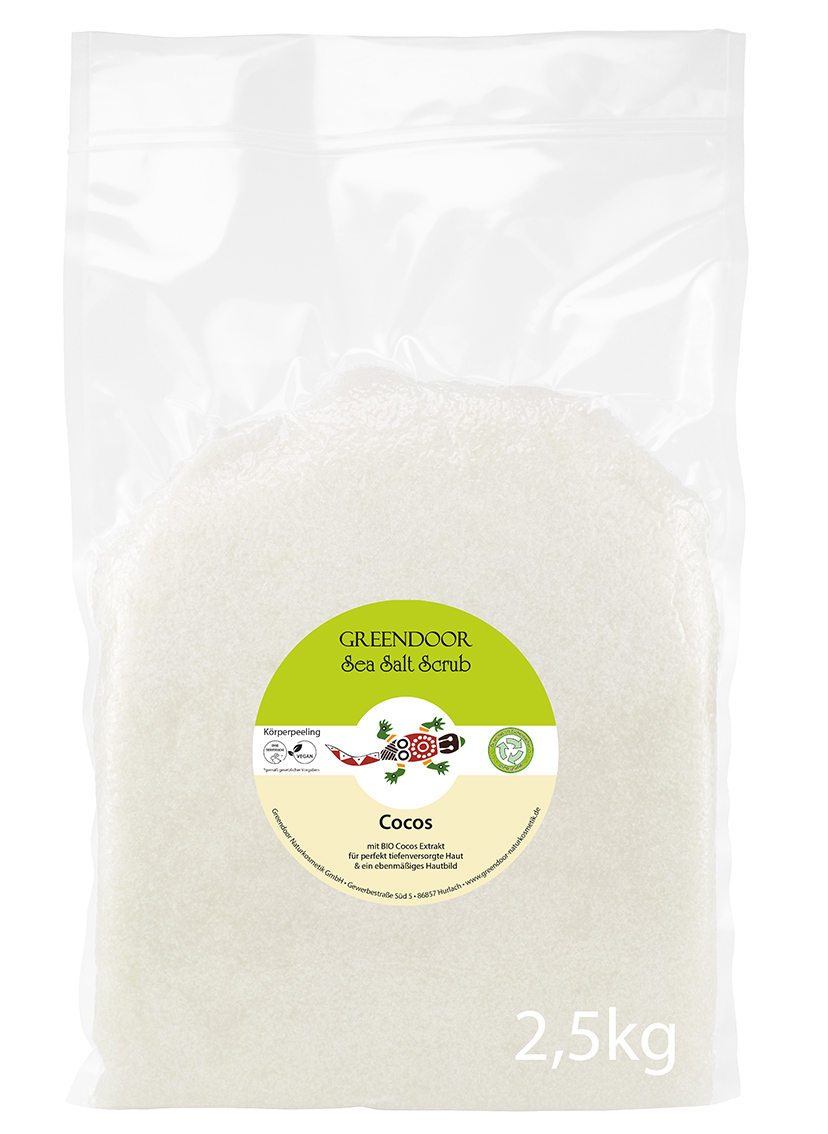 zweieinhalb Kilogramm Beutel Greendoor Scrub Cocos